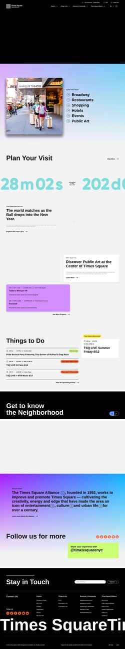 Zrzut ekranu www.timessquarenyc.org