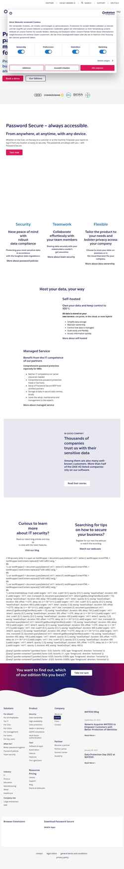 Screenshot www.passwordsafe.com