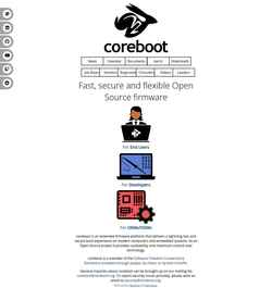 Snímka obrazovky coreboot.org
