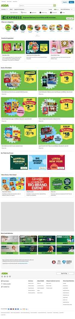 Zrzut ekranu www.asda.com