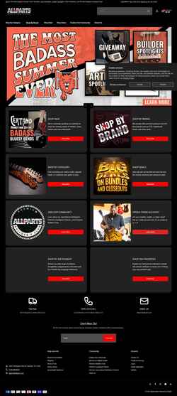 Captura de pantalla www.allparts.com