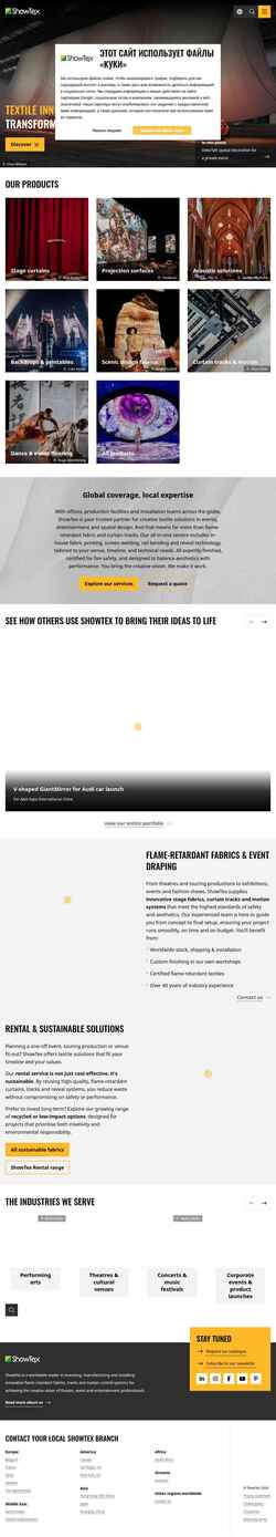 Screenshot www.showtex.com