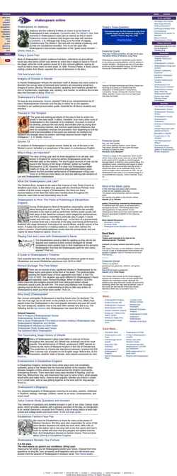 Captura de pantalla www.shakespeare-online.com