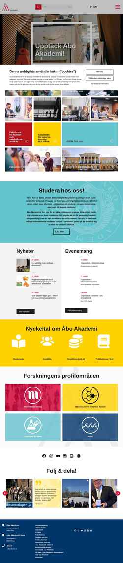 Posnetek zaslona www.abo.fi