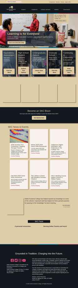 Screenshot www.skc.edu
