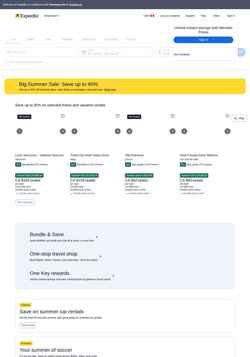 スクリーンショット www.expedia.ca