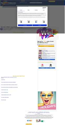 Captura de pantalla www.theprizefinder.com