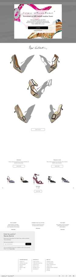 Ekraanipilt www.manoloblahnik.com