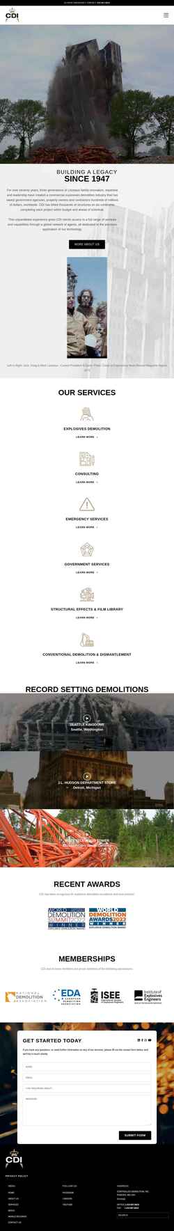Screenshot www.controlled-demolition.com