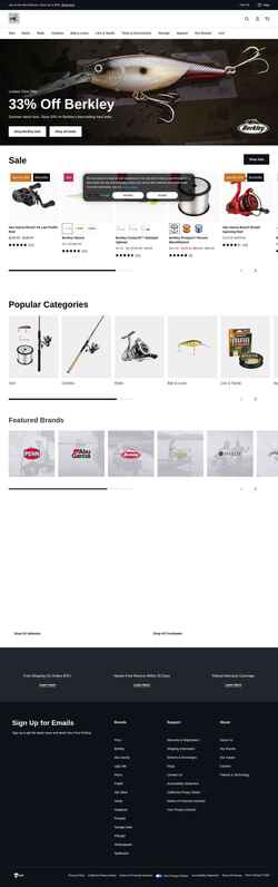 Captura de pantalla www.purefishing.com