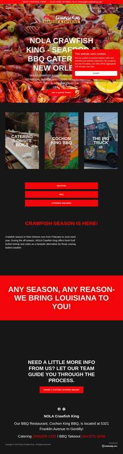 Screenshot crawfishking.com