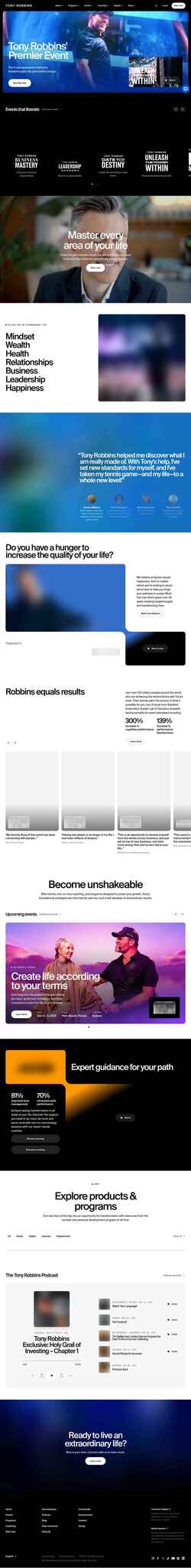 Schermata www.tonyrobbins.com
