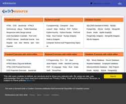Screenshot www.w3resource.com