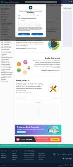 Screenshot www.tutorialrepublic.com