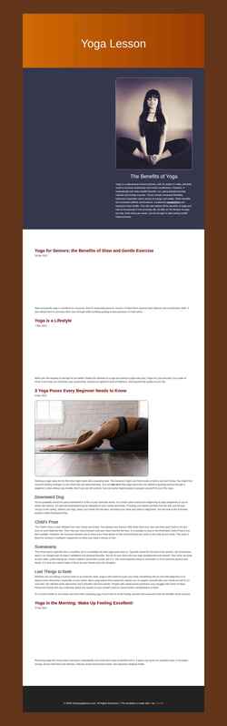 Posnetek zaslona www.hathayogalesson.com