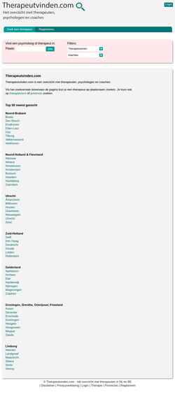 Screenshot therapeutvinden.com