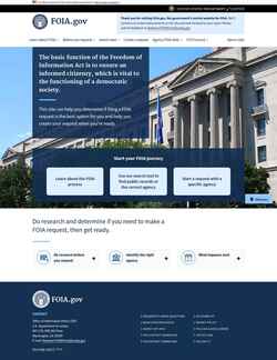 Captura de pantalla www.foia.gov