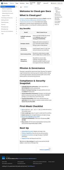 Screenshot docs.cloud.gov