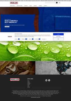 Captura de tela www.muellercompany.com
