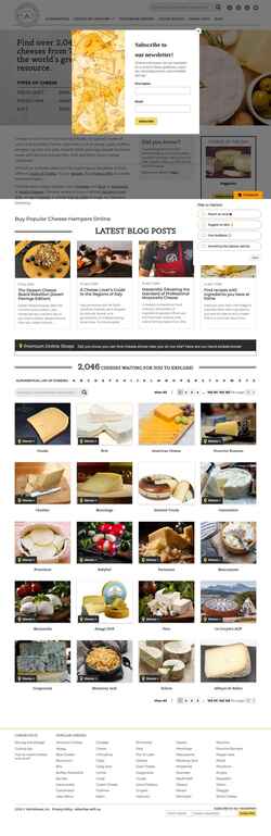 Skærmbillede www.cheese.com