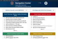 Captura de pantalla www.navcen.uscg.gov