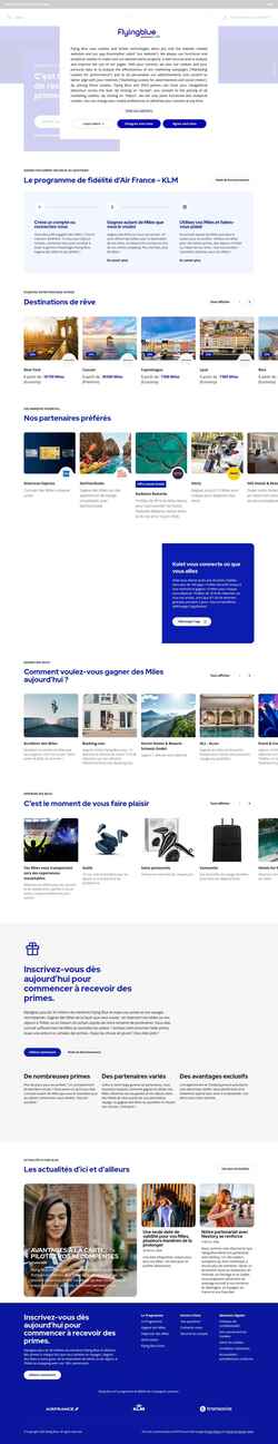 Képernyőkép www.flyingblue.com