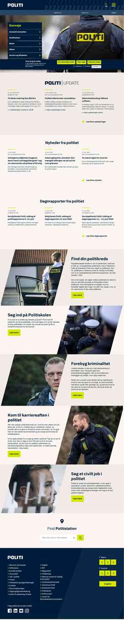 Snímek obrazovky politi.dk