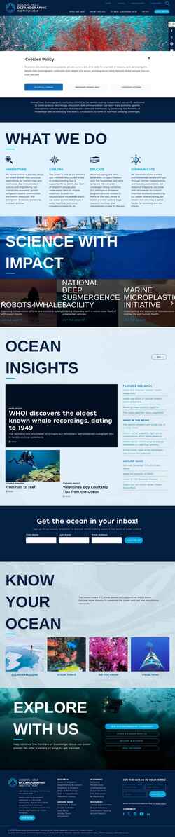 Screenshot www.whoi.edu