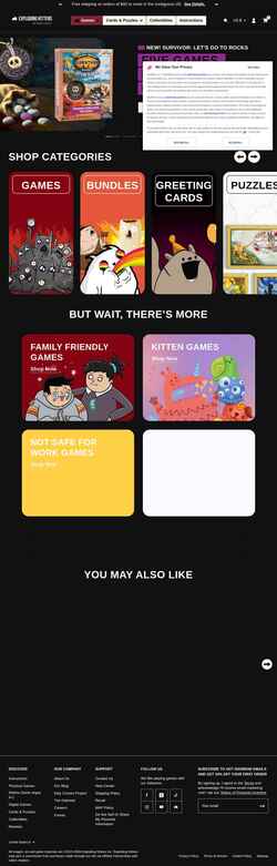 Zrzut ekranu www.explodingkittens.com