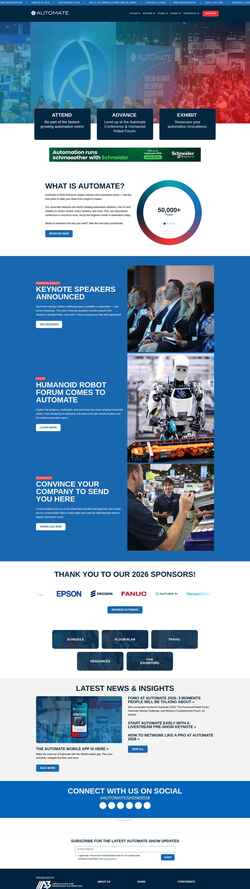 Screenshot www.automateshow.com