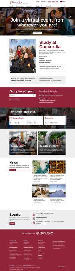 スクリーンショット www.concordia.ca