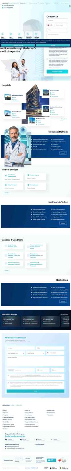 スクリーンショット www.medicanainternational.com