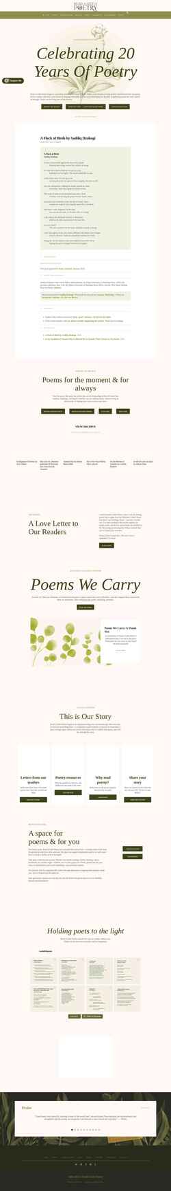 Snímek obrazovky readalittlepoetry.com