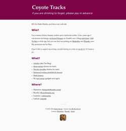 Screenshot coyotetracks.org