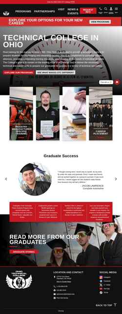 Ekrānuzņēmums www.ohiotech.edu