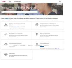 Captura de pantalla support.exactonline.com