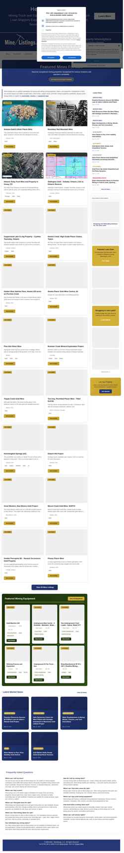Captura de tela minelistings.com
