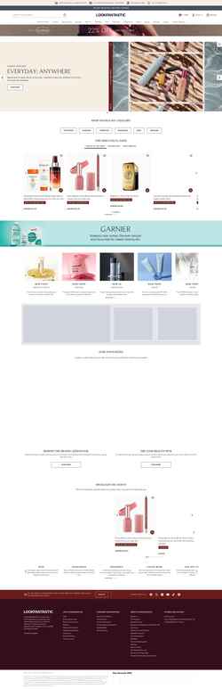 Στιγμιότυπο οθόνης www.lookfantastic.com