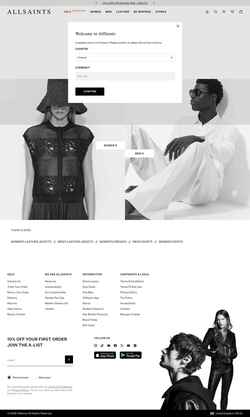 Снимак екрана www.allsaints.com