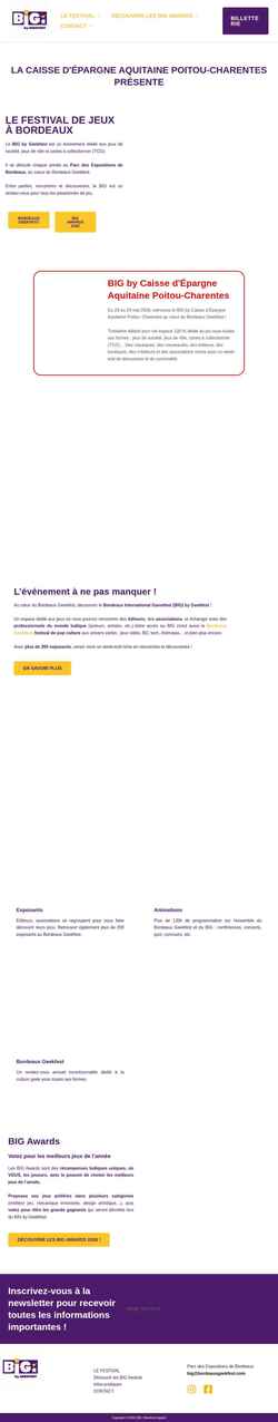 Screenshot big.bordeauxgeekfest.com