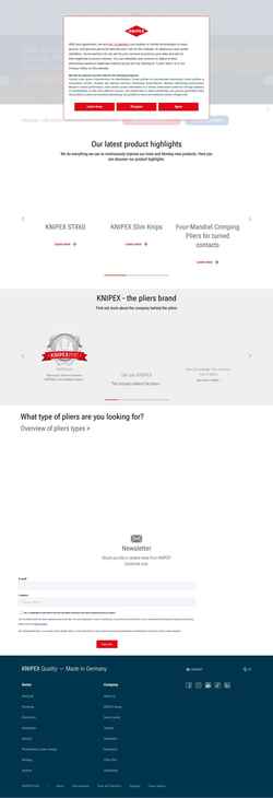 Snímek obrazovky www.knipex.com
