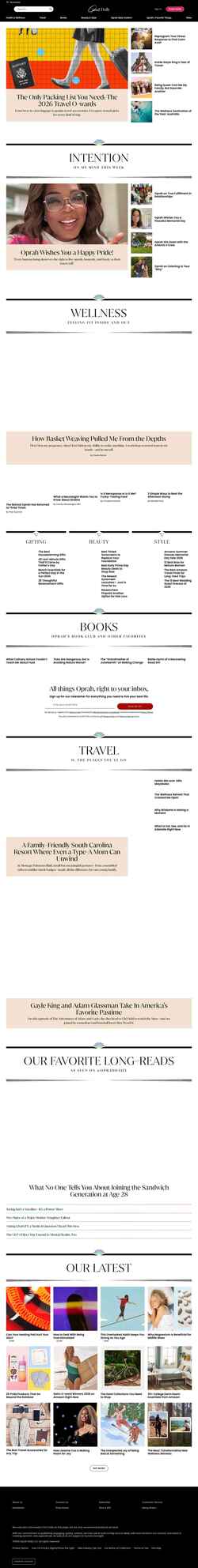 Снимак екрана www.oprahdaily.com