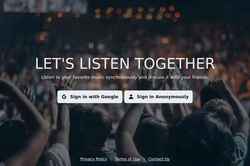 Snímek obrazovky listen-together.app