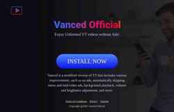 Captură de ecran www.vanced-official.com