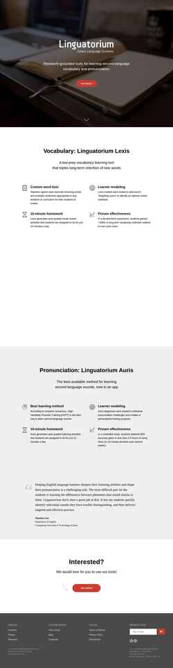 Captura de pantalla www.linguatorium.com