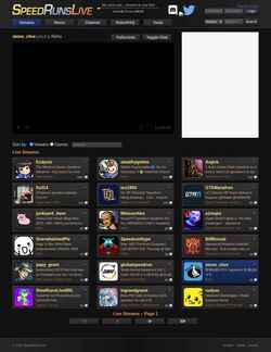 Skjermdump www.speedrunslive.com