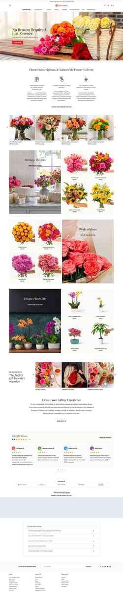 Skärmdump www.bloomsybox.com