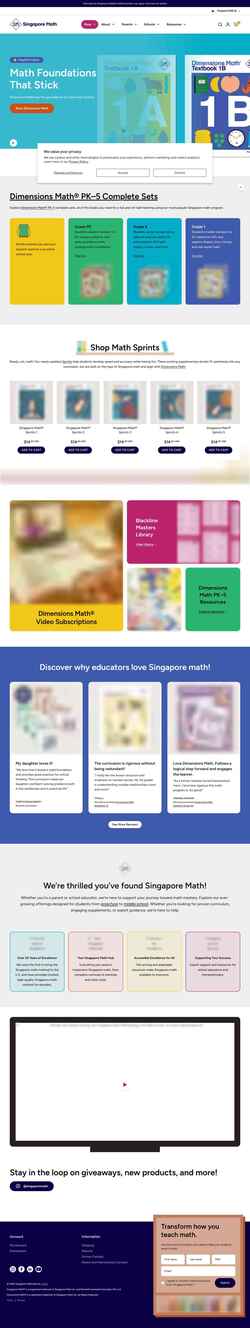 Schermafbeelding www.singaporemath.com
