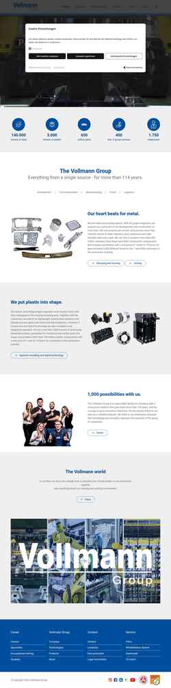 Screenshot www.vollmann-group.com