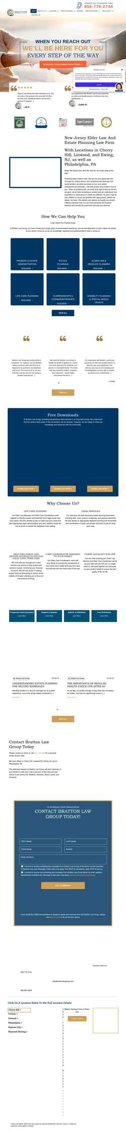 Captura de pantalla www.brattonlawgroup.com